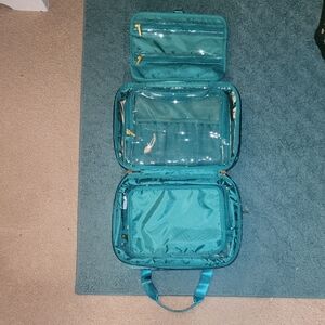 Joy Mangano Teal Cosmetic Bag